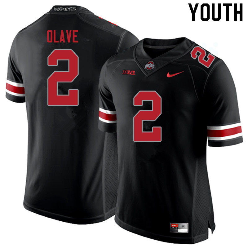 Youth #2 Chris Olave Ohio State Buckeyes College Football Jerseys Sale-Blackout